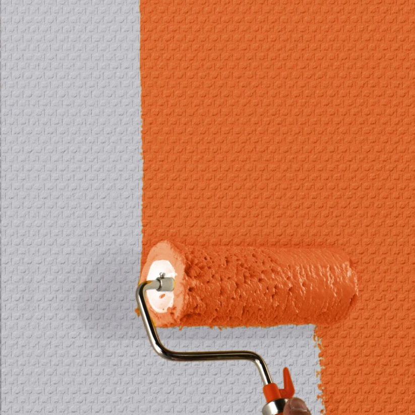 Toile de verre peinture orange
